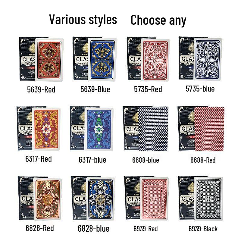 Golden Art Frosted Plastic Playing Cards - Bridge Size, Various Models & Colors Available
