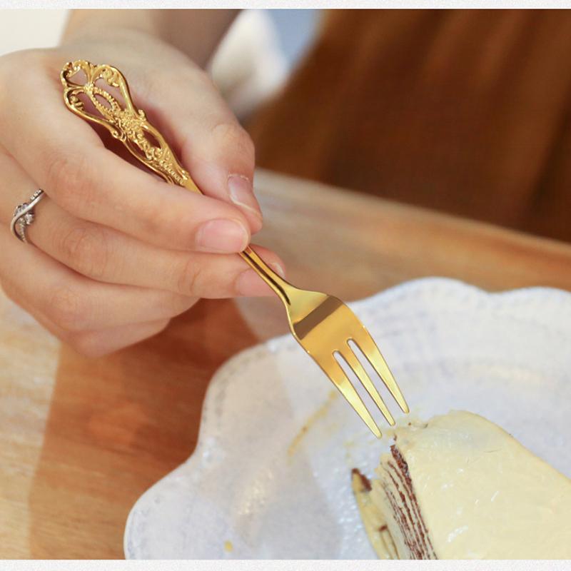 HANYANG 304 Stainless Steel Tableware Family Hotel Supplies Steak Fork and Spoon Set Western-style Tableware