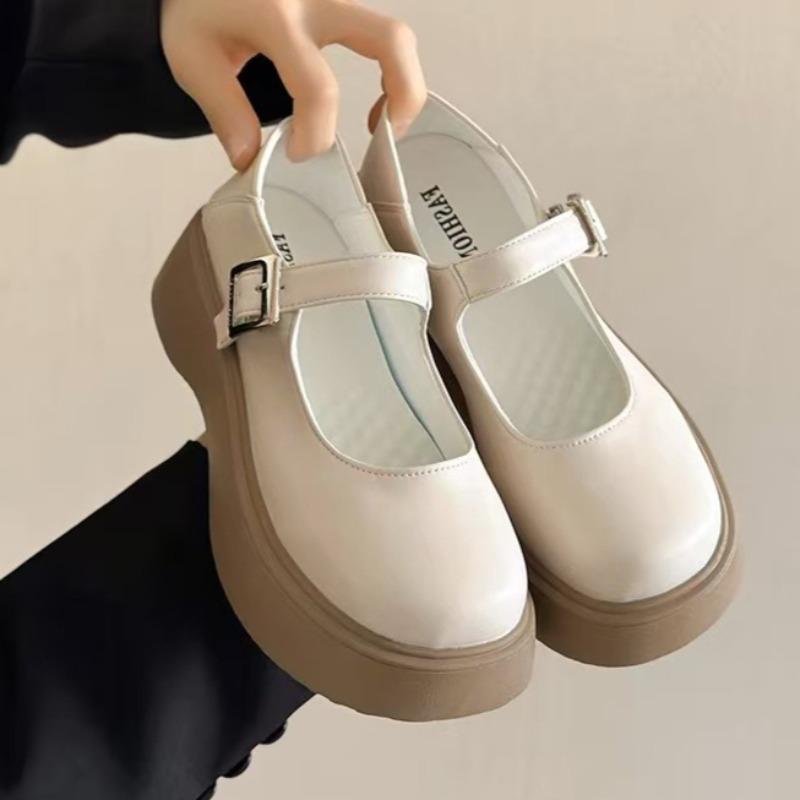 Fashion Flats Women's Platform Loafers Shoes 2025 Autumn New Trends Buckle Shoes Fashion Casual Running Sneaker Comfortable Zapatillas