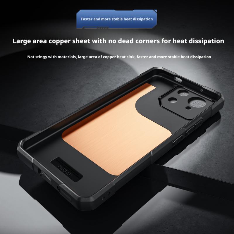 For ASUS ROG Phone 9 Case Lightweight Silicone Copper Heat Sink Refreshing Grip Game Phone Case Cover