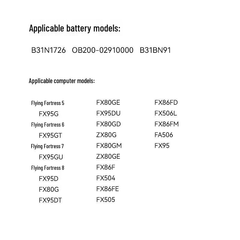 

Green Giant Replacement Laptop Battery for ASUS TUF Gaming