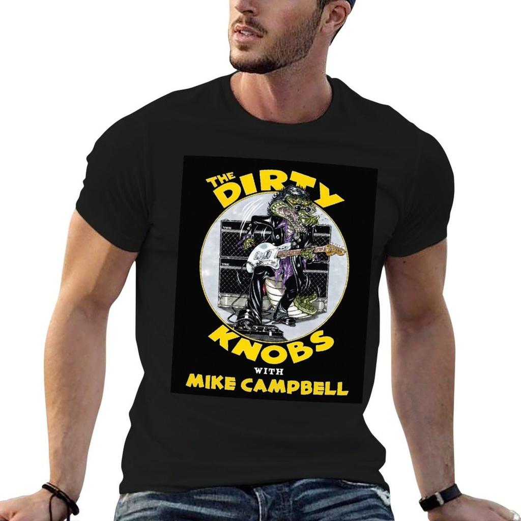 The Dirty Knobs Feat Mike Campbell Tshirt Active Sports Short Sleeve Cotton Shirt