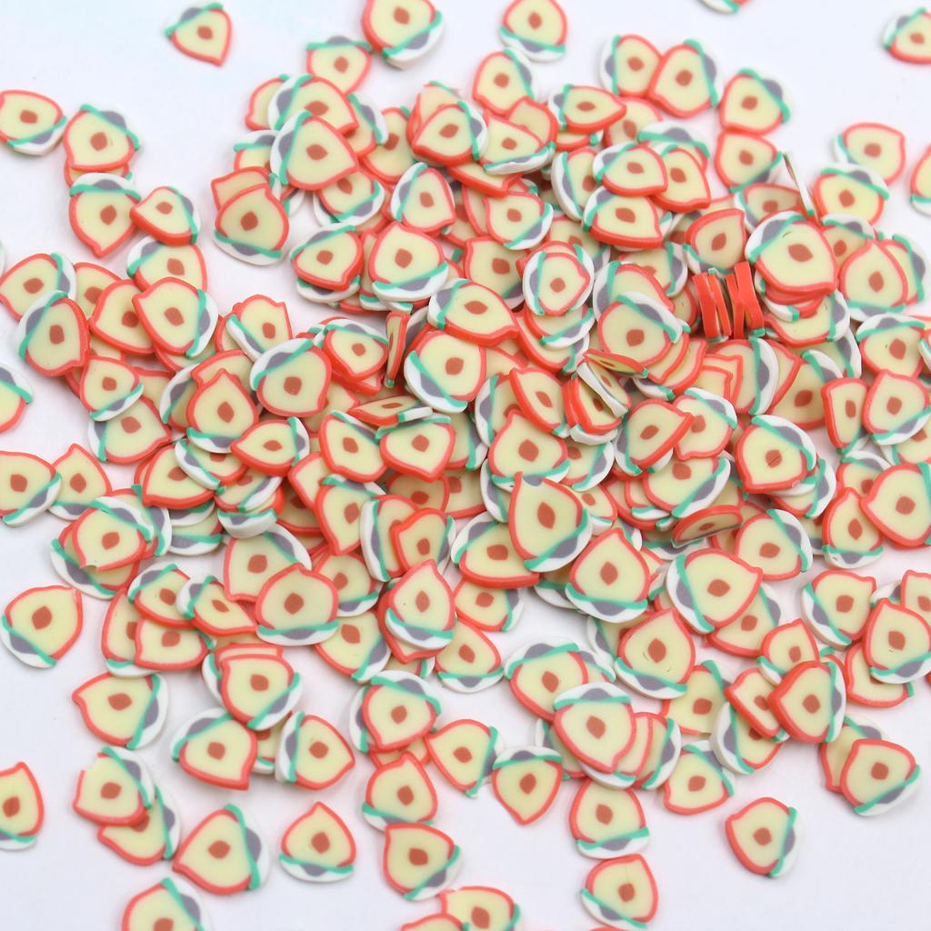 Hot Selling Miniature Polymer Clay Figurine Multi-Fruit Slices Sprinkles for Kids Craft and Slime