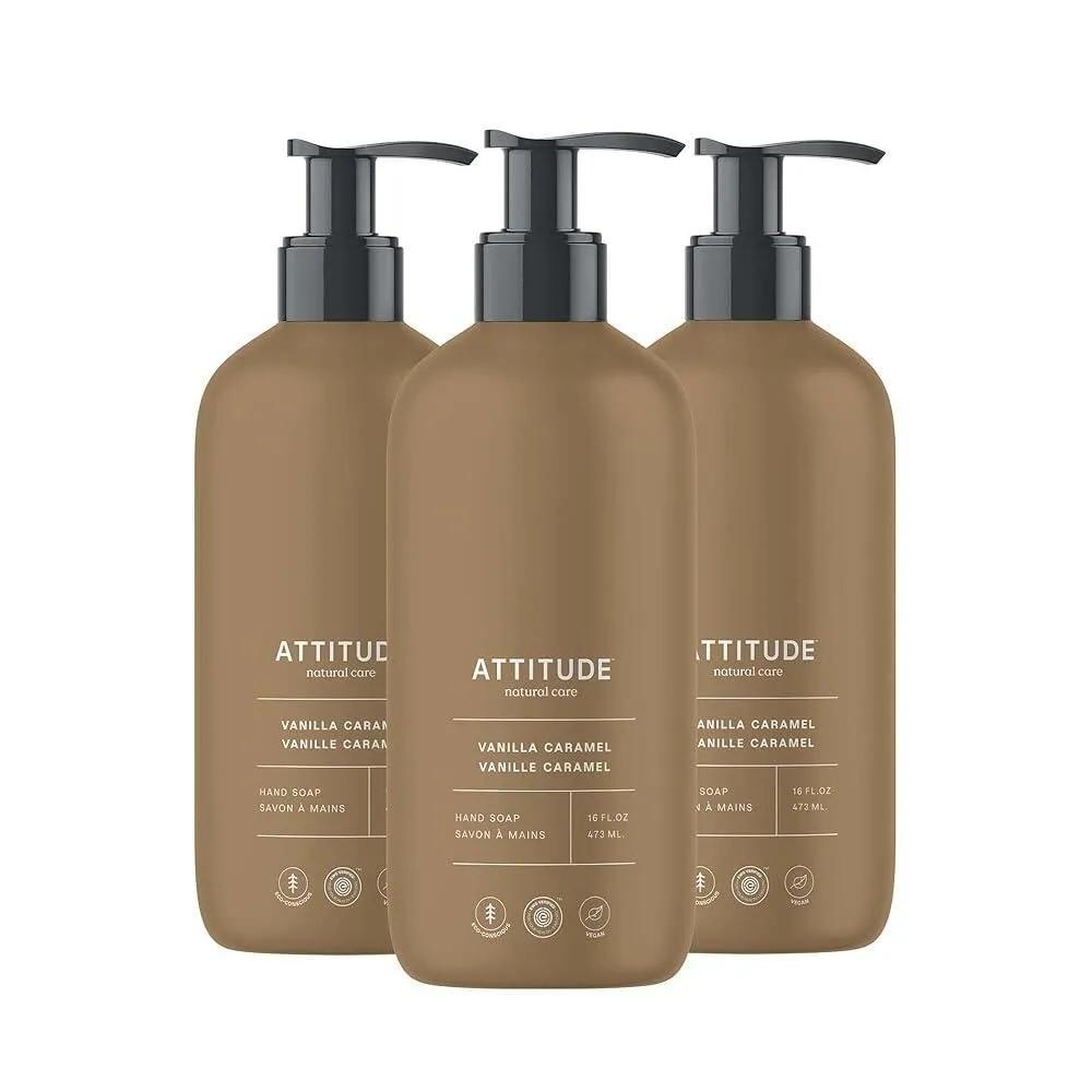 Attitude Vanilla Caramel Liquid Hand Soap 473ml Set of 3