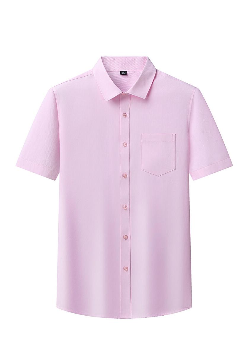 

Romon Men s Non-Iron White Anti-Wrinkle Short-Sleeve Dress Shirt 42 світло-рожевий колір