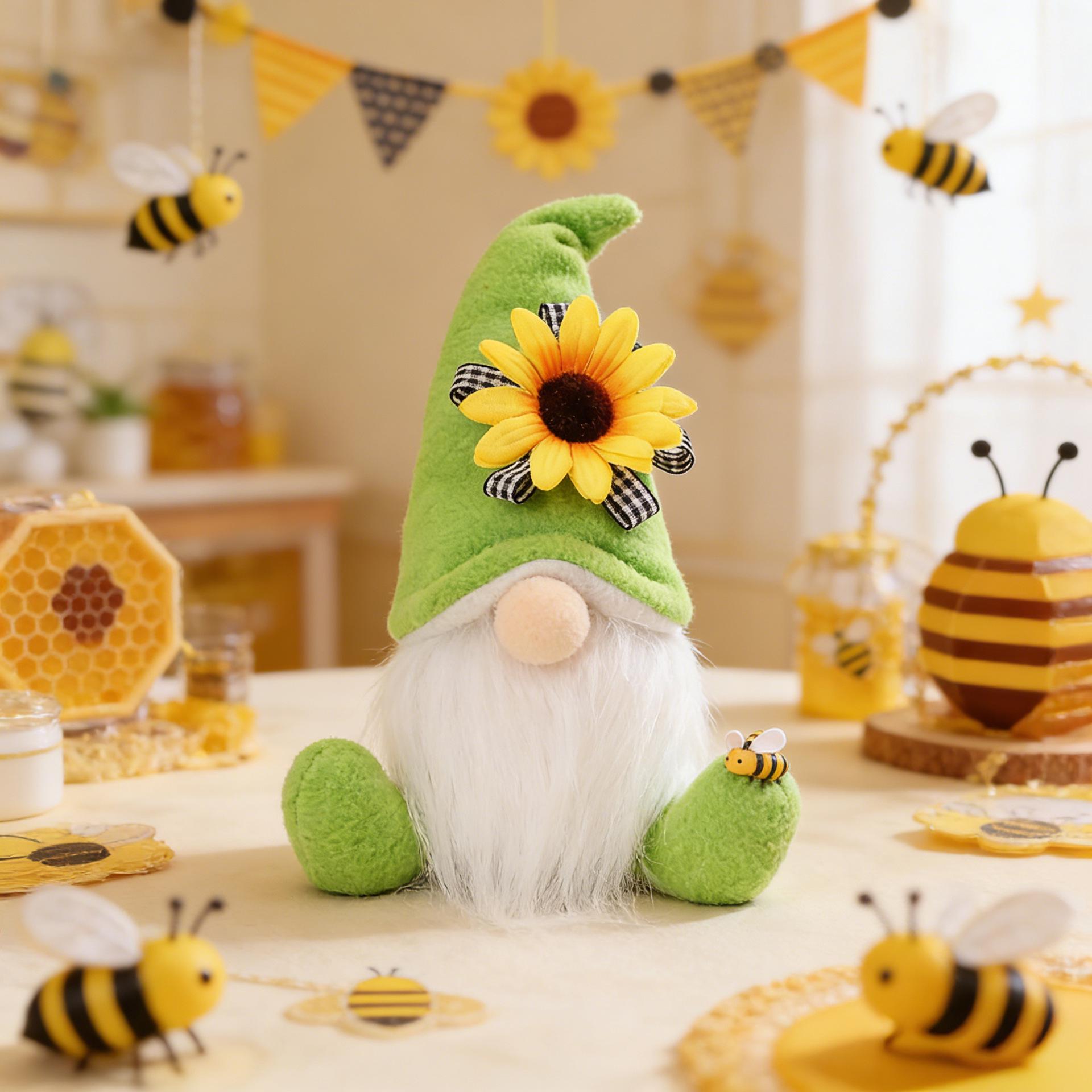 

Harvest Honeybee Festival Doll: Sunflower Bee Faceless Toy Ornament