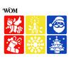 Reusable Paint Stencil 6 Pcs Painting Template Stencils, 5.5x5.9 Inch Washable DIY PP Plastic Art Stencils for Wood Paper Fabric, Home Decor