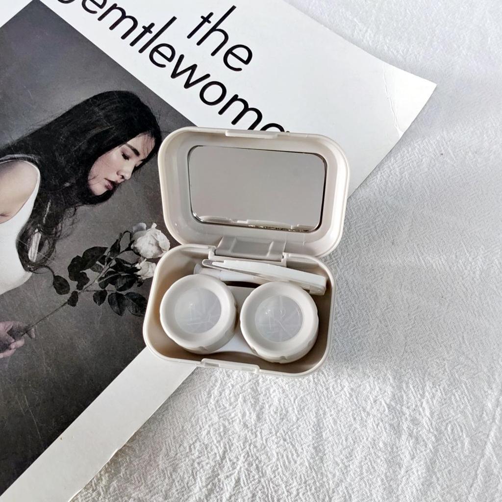 Frosted Macaron Color Contact Lens Double Case