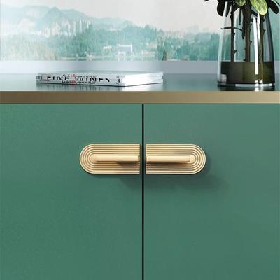 French Style 16mm Golden Cupboard Door Knob Golden Zinc Alloy Furniture Handle 32mm Simple Lines Drawer Knob Wardrobe