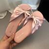 Fashion Summer New Slippers Women's Fashion Round Head Clip Toe Butterfly Knot Soft Soles Anti-slip Wear-resistant Flat Shoes