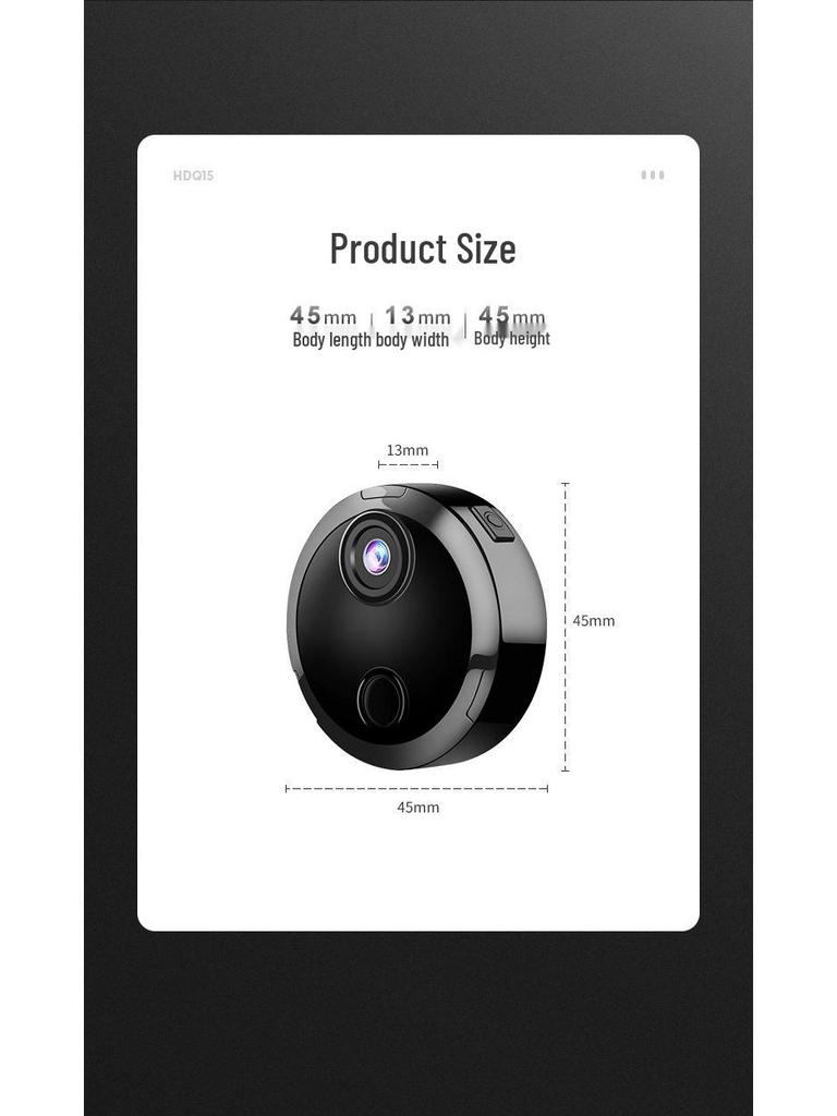 HDQ15 Wireless 1080P Camera with Infrared Night Vision for Home Security & Outdoor Sports