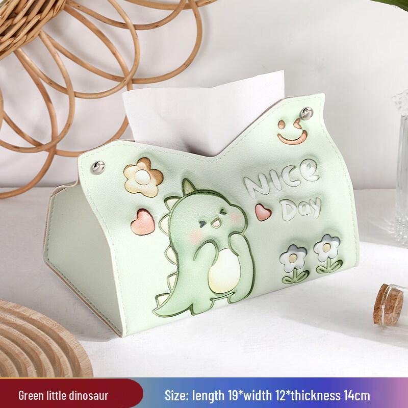 Cartoon Cute INS Style Leather Tissue Box