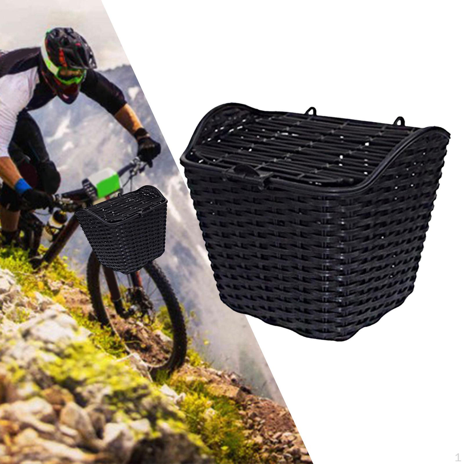 Multi Purpose Bike Basket with Cover ,Plastic Scooter Electric Hanging Bicycle Front Handlebar