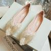 Size 33-43 Women's Pointed Toe Flats Fashion Crystal Women Shoes Women Comfort Loafers Shoes Simple Mary Jane Shoes