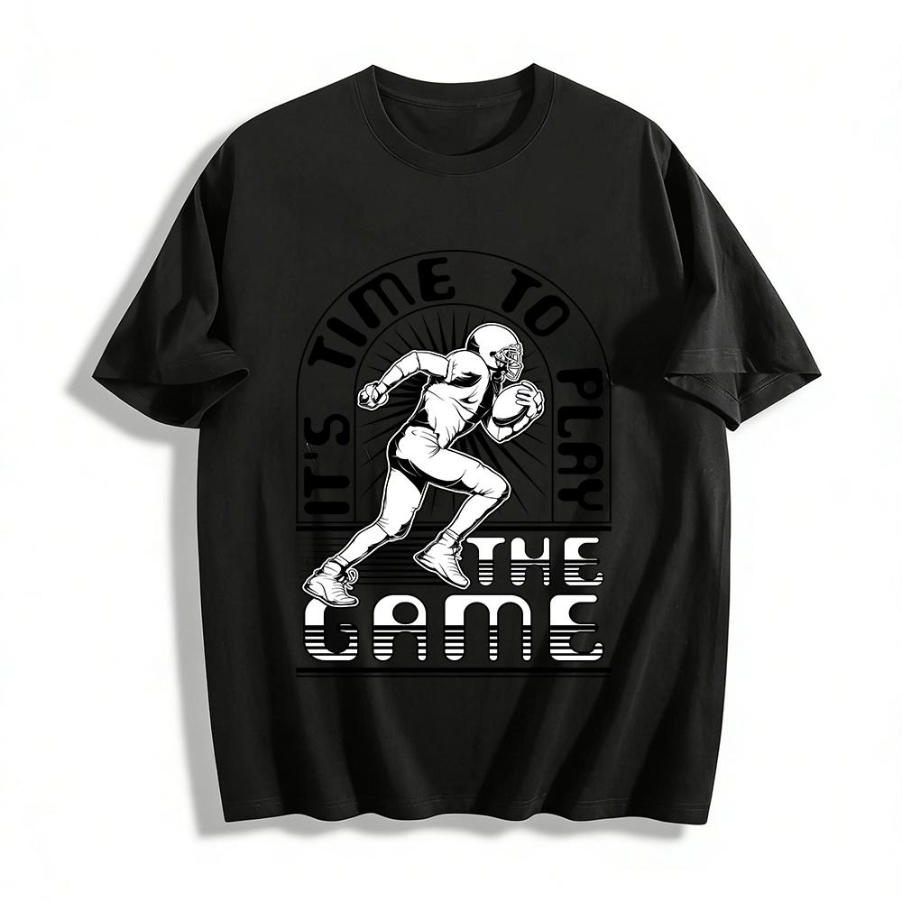 

Время играть в игру Футбол Графическая Повседневная Спортивная Футболка Хлопковая Футболка XXS