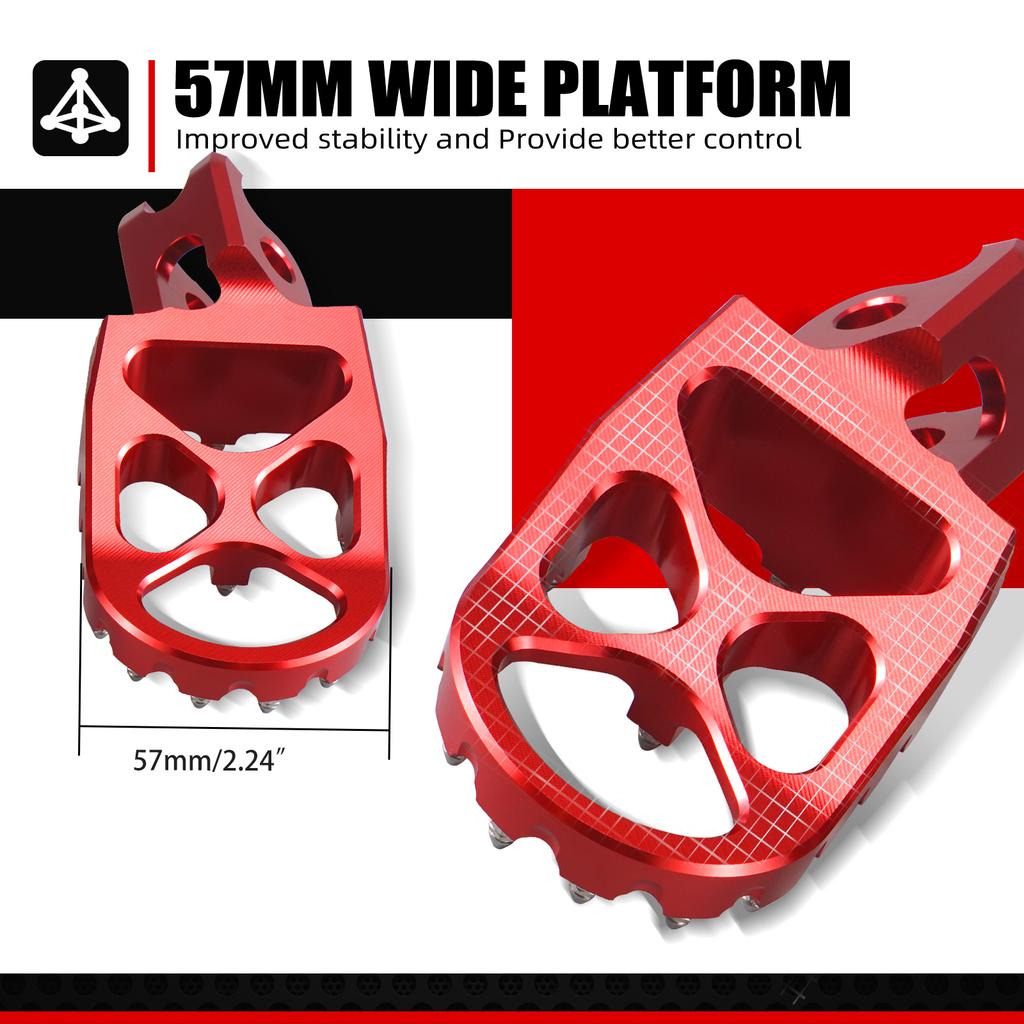For Honda CRF450R CRF250R 2004-2020 Forged Foot Pegs Foot Rests Pedals CRF125R CRF250R 2002-2007 CRF 150R 250X 450X 250RX 450RX