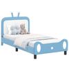 Kids Bed Frame with Headboard Blue 80 X 200 Cm PU