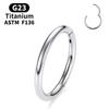 1/2 Stück ASTM F136 G23 Titan Nasenring Damen Creolen Piercing Körperschmuck Scharnier Clicker Offener Membran Nasenring