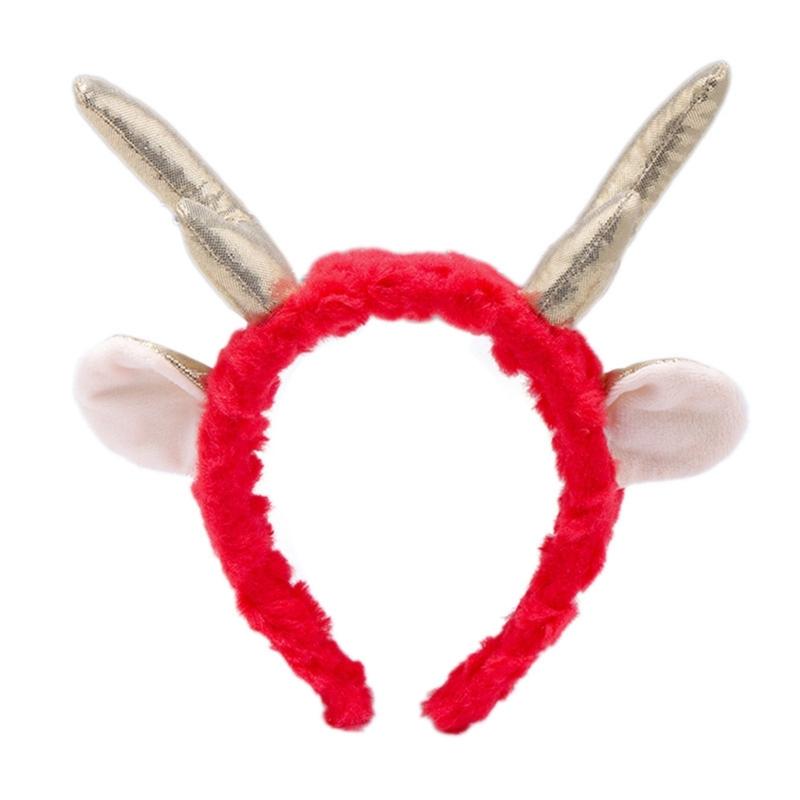 Cute Dragon Horn Hair Hoop Women Wash Face Makeup Headband for Photoshoots Christmas New Year Party Hair Accessories
