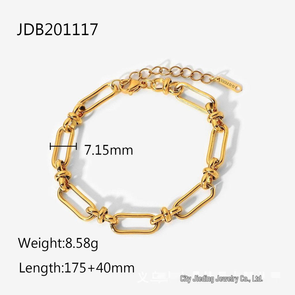 Elegance Stainless Steel Cuban Bracelet - Women’s High-End Titanium, Non-Fading Electroplated Jewelry