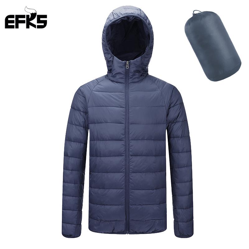 Men s European & American Style Hooded Cotton Padded Jacket - Lightweight Warm Winter Outerwear with Stand Collar L