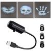 Skull Projection Lamp USB Halloween Night Light Dark Ceiling Wall AtmosphereLight 360Degree Rotating Switchable Pattern Design