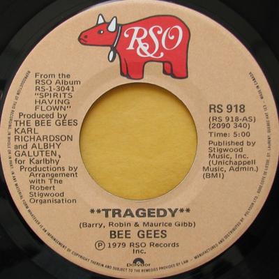 7-Zoll Schallplatte BEE GEES - Tragedy RS918 RSO 1979 Kanada Soul/Funk Gebraucht