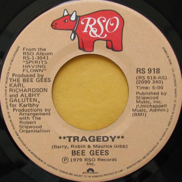 

7inch Record BEE GEES - Tragedy RS918 RSO 1979 Canada Soul/Funk Used