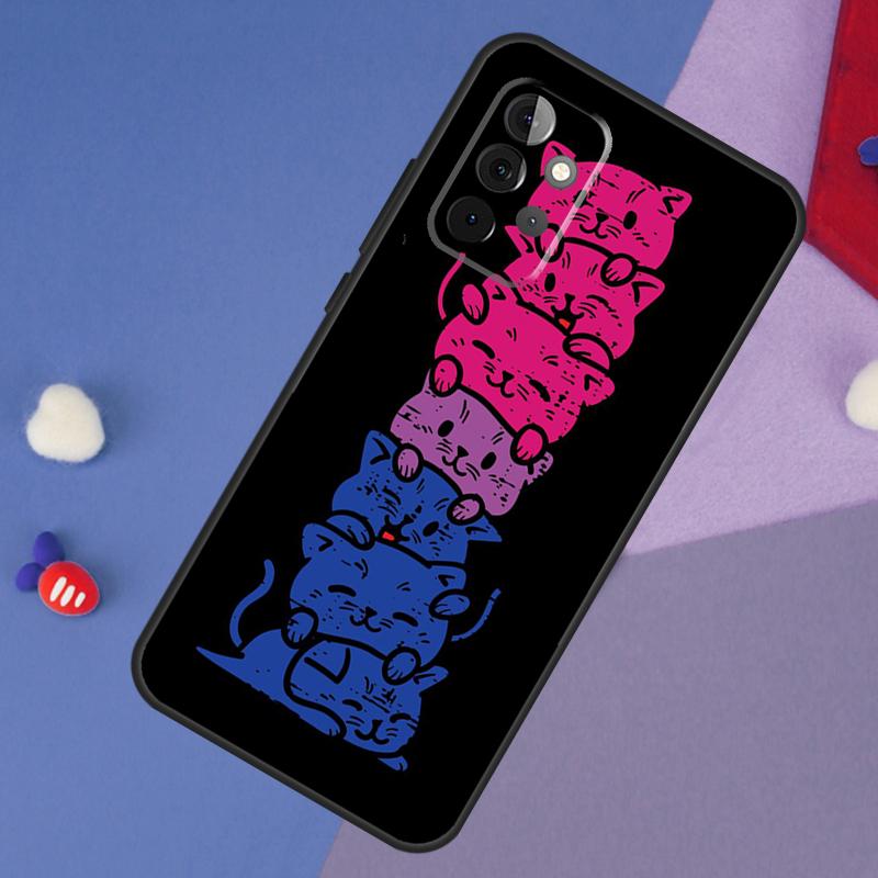 

LGBT Pride Flag Gay Cat Case For Samsung Galaxy A24 A34 A54 A33 A53 A73 A22 A32 A52 A51 A71 A52S A12 A13 A14 Cover Samsung A73 5G