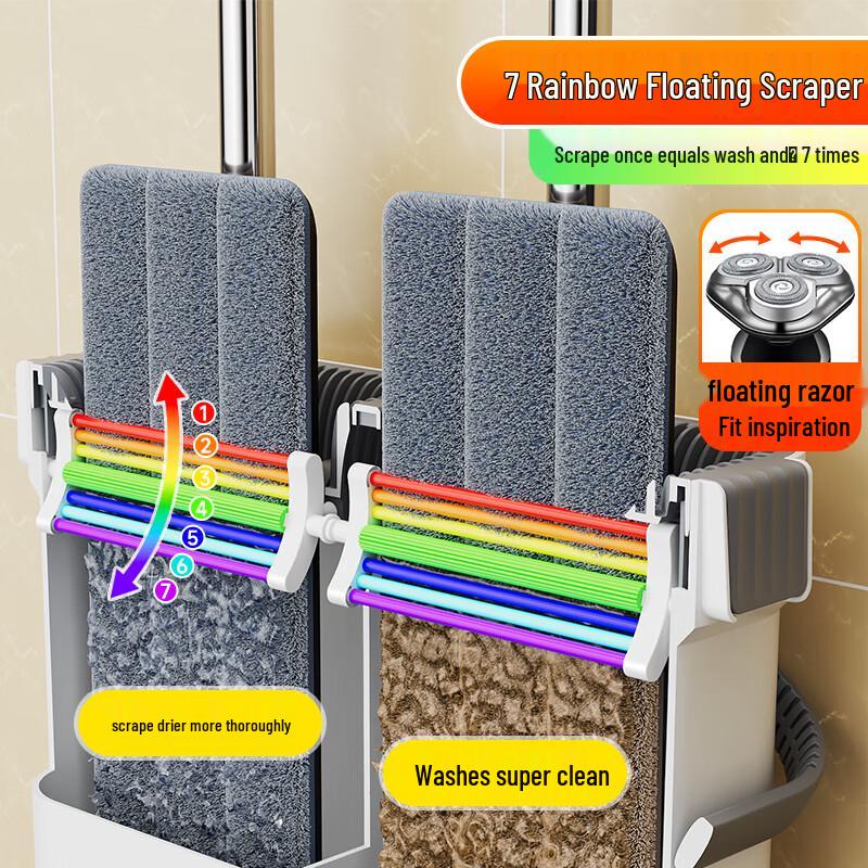 Jiabangshou Self-Wringing Flat Mop & Bucket Set