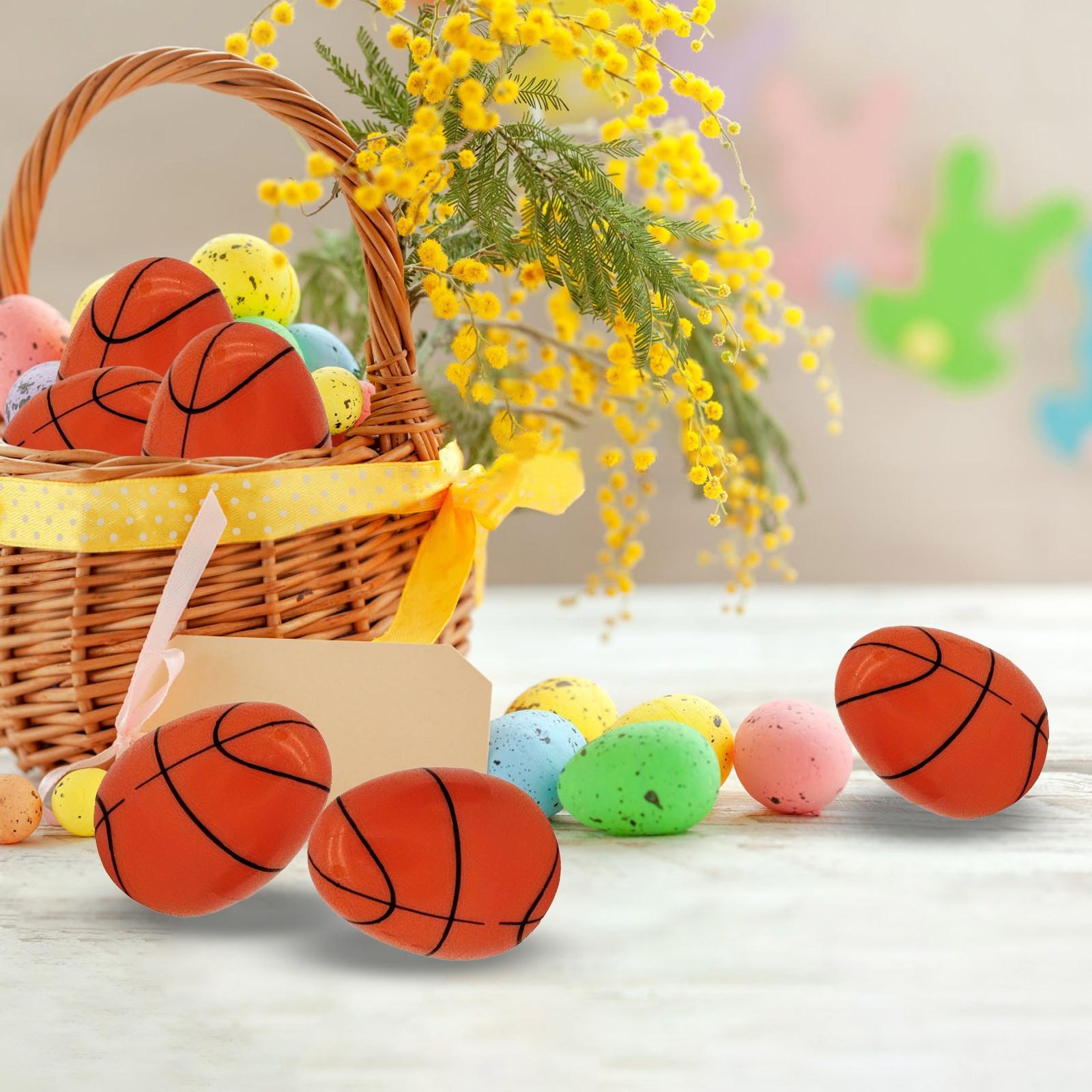 

12 Unfilled Easter Eggs Plastic Baseballs Decorations Small Ornament Set Table Decorations Easter Party Supplies One Size