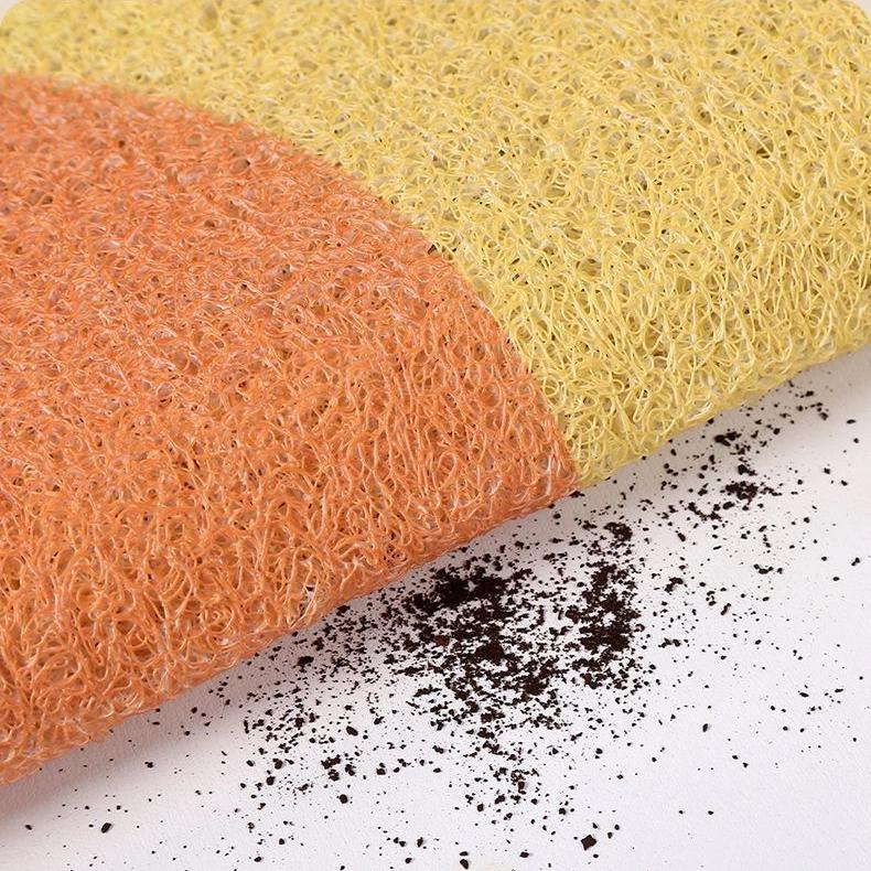 Bath Mat Full Coverage Hollow Design Non Slip Bathroom Shower Floor Mat Kids Anti Fall Home Use Velvet Loop Floor Mat