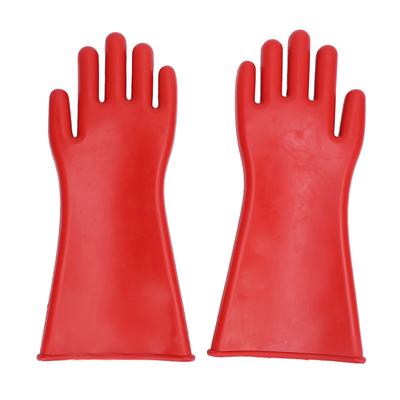 1 Pair Electrical Insulated Gloves Rubber Water Proof Electrical Insulating Gloves 12000V