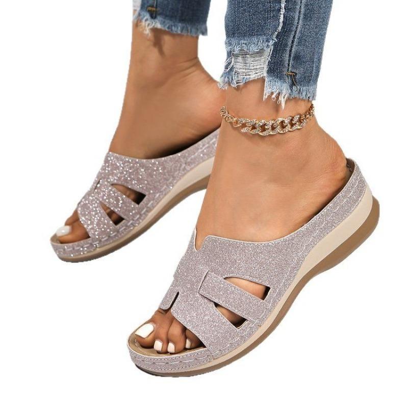 Lette Tøfler Tøfler Sko i Store Størrelser Dame Flip-flops og Kilehæler