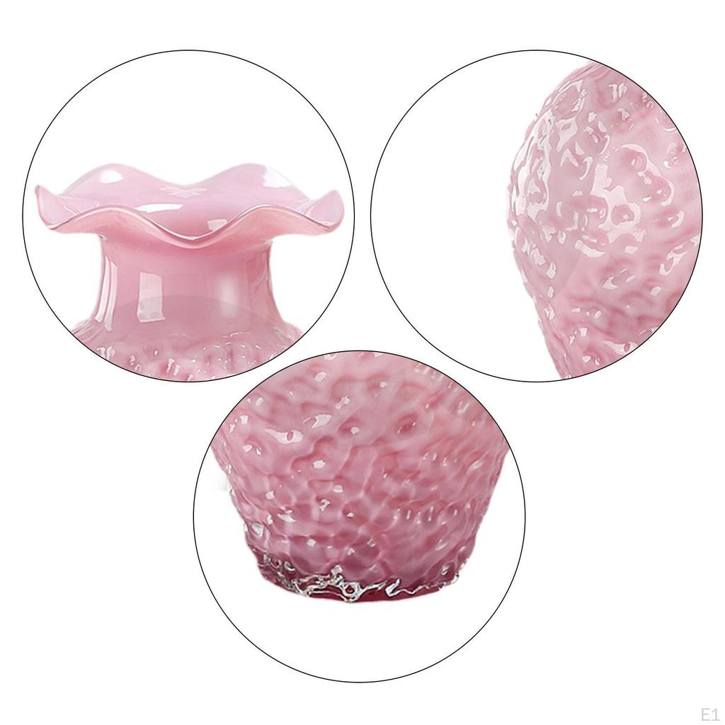 Strawberry Vase Home Decoration Glass Handmade Accessories Jar Ornament Flower for Table