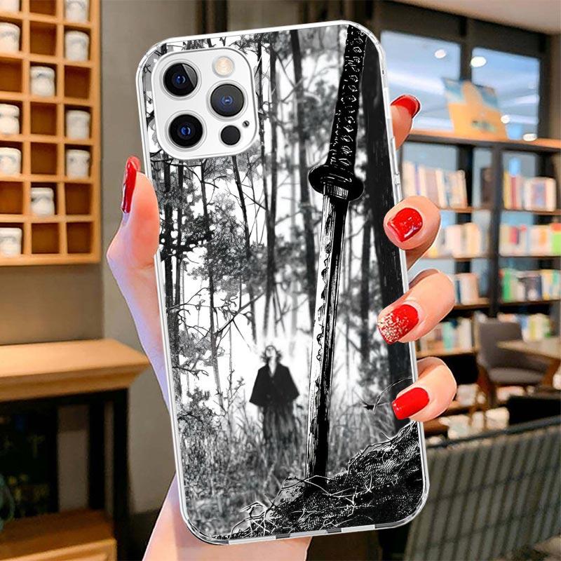 Vagabond Samurai Comic Cover Phone Case For iPhone 16 17 Air 15 14 Pro Max 16E Phone Case 13 Mini 12 11 7 SE 8 Print Pattern Fit