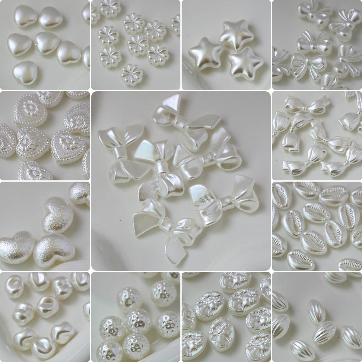 

Cross-border Imitation Pearl Rose, Butterfly, Heart Loose Beads for DIY Jewelry Accessories
