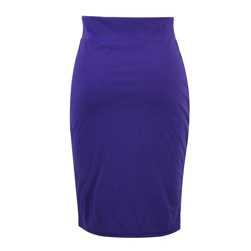 Women Fashion Sexy Office Slimming Buttocks Knee-Length Skirt Stretchable Midi Pencil Skirt