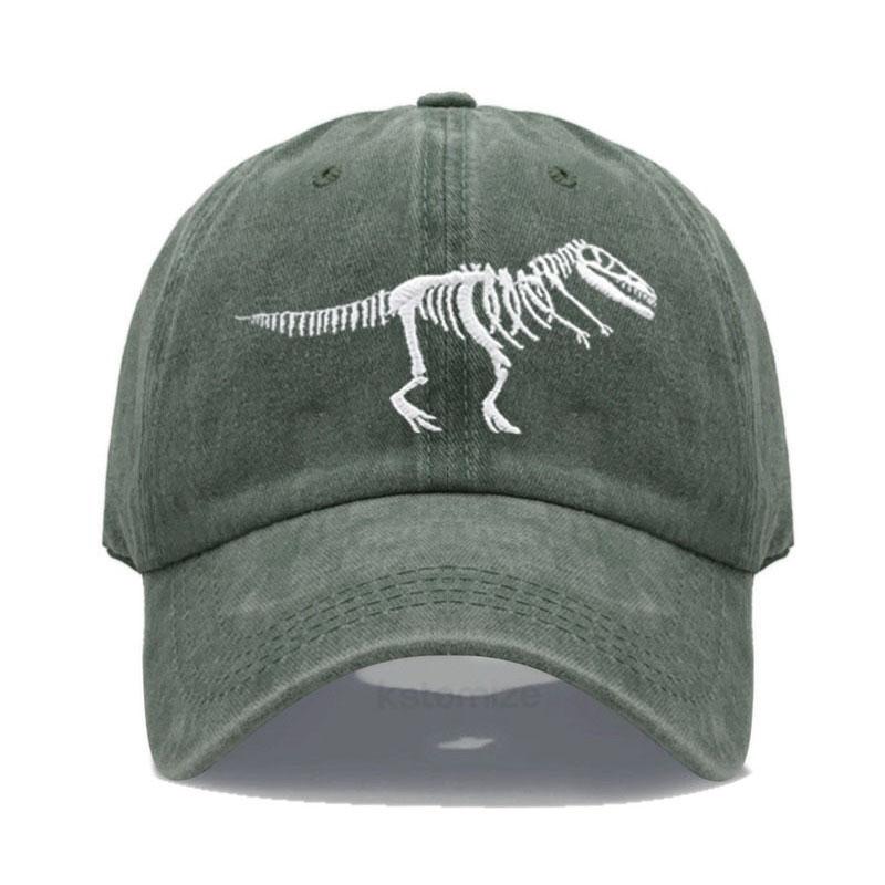 Cotton Baseball Cap for Men Women Unisex Embroidery Dinosaur Tyrannosaurus Rex Dad Hat Protection Outdoor Sports Golf Caps