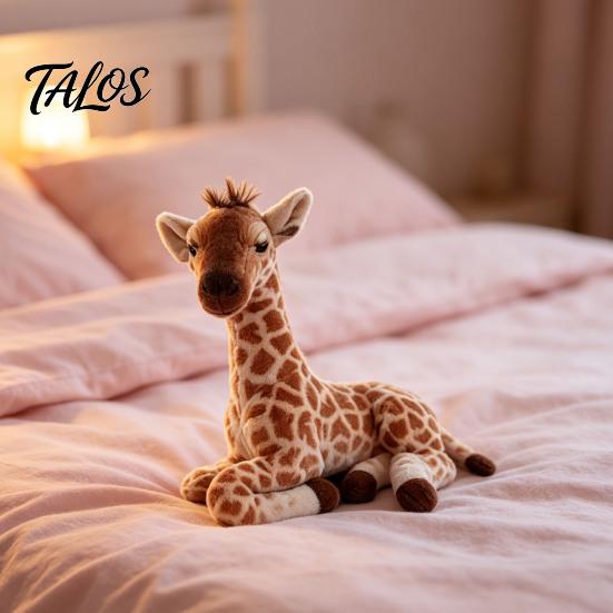 Soft Decorative Doll Realistic Giraffe Plush Toy, Stuffed Animal Pillow for Kids, Cute Room Ornament Nordic Home Decor, Cuddle Doll, Gift Children