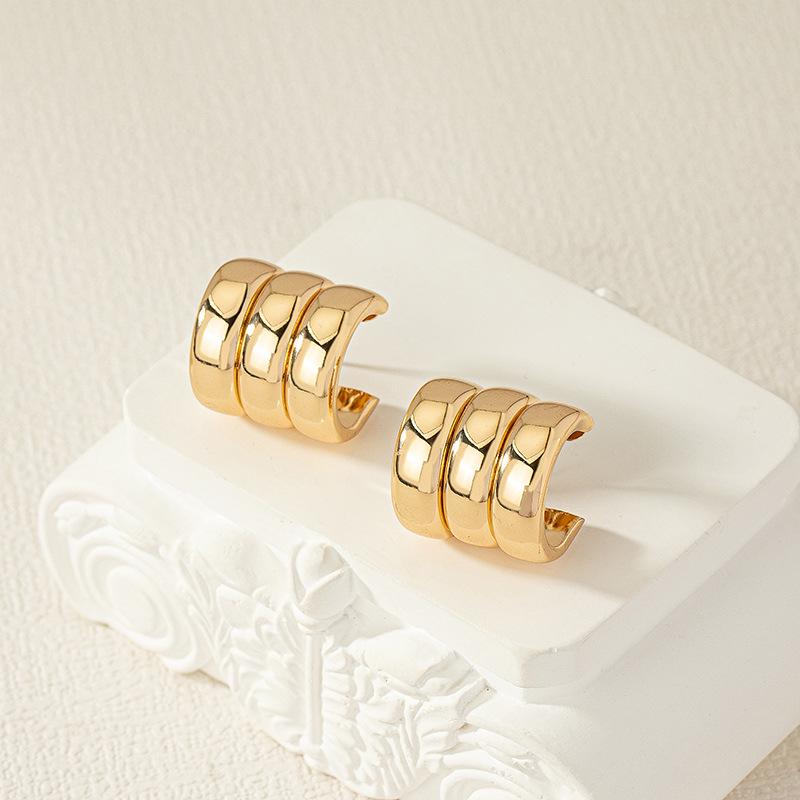 

Japanese & Korean Minimalist Round Earrings - Women s Elegant Fashion Ear Studs