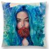 Gorgeous Oil Painting Cushion Cover Miracle Girl Wonder Beauty   Beautiful Queen Narwhal Cat Swan Sofa Pillow Case