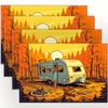Bohemian Geometric Retro Placemat - Vintage Polyester Heat-Resistant Dining Mat