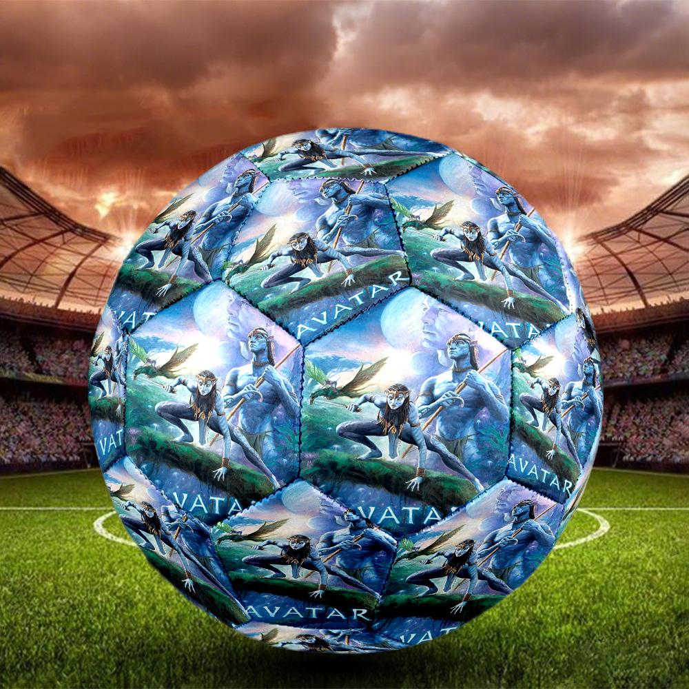 Avatar Print Size 5 Soccer Ball, Standard Match Football for Sports Game and Team Practice, Ideal Gift for Soccer Fans