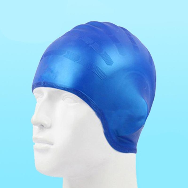 Women Man Waterproof Flexible Silicone 3D Pool Hat Hair Protections Swim Pool