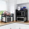 Floor-standing retractable microwave oven rack multi-layer oven countertop item storage rack adjustable height kitchen rack