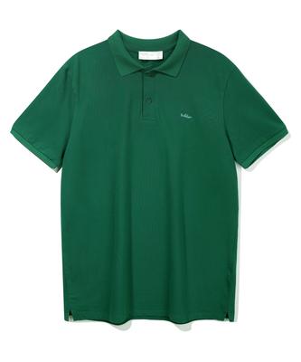 BAKKEN Classic Logo Cotton Pique Collar T-Shirt Bk8916_Green