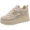 Fashion White Platform Shoe Women Sneakers 2024 The New Lace-Up Thick Bottom Vulcanize Shoes Woman Breathable Sports Shoes Ladies