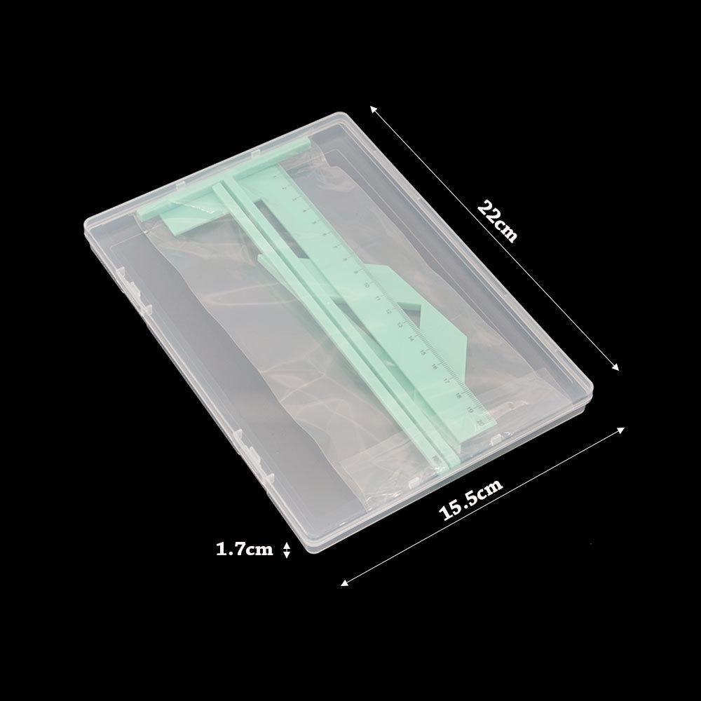 Bookbinding Easy Scrapbooking Tool Plastic Positioner Ruler for Efficient Production Convenient Binding Device for Handbook