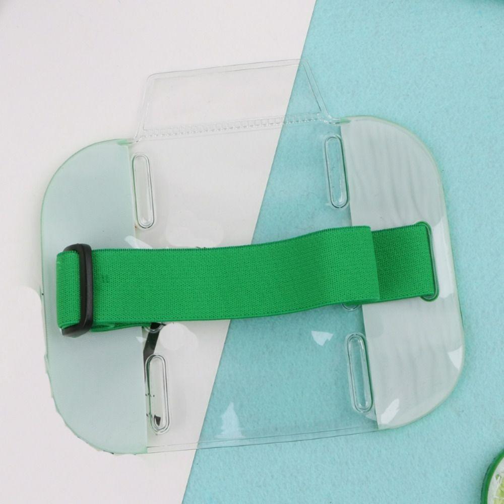 Arm Elastic Band Bag Transparent Elastic Arm Band ID Badge Holder Photo Armband Credit Card Case